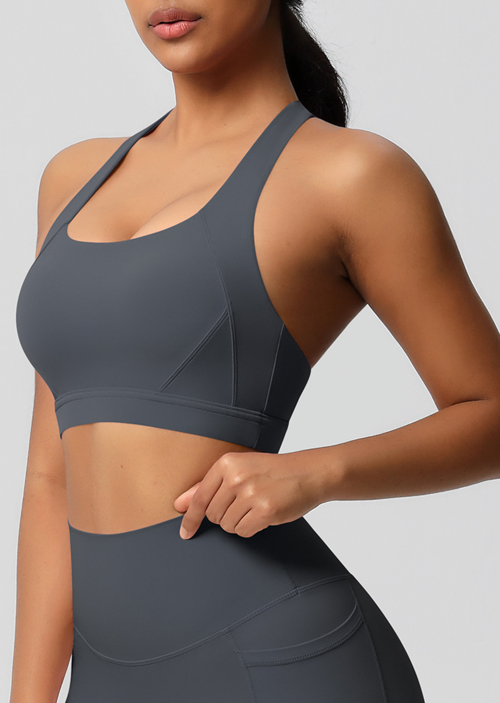 Energy Bra Grey- High Support C-DD Cups
