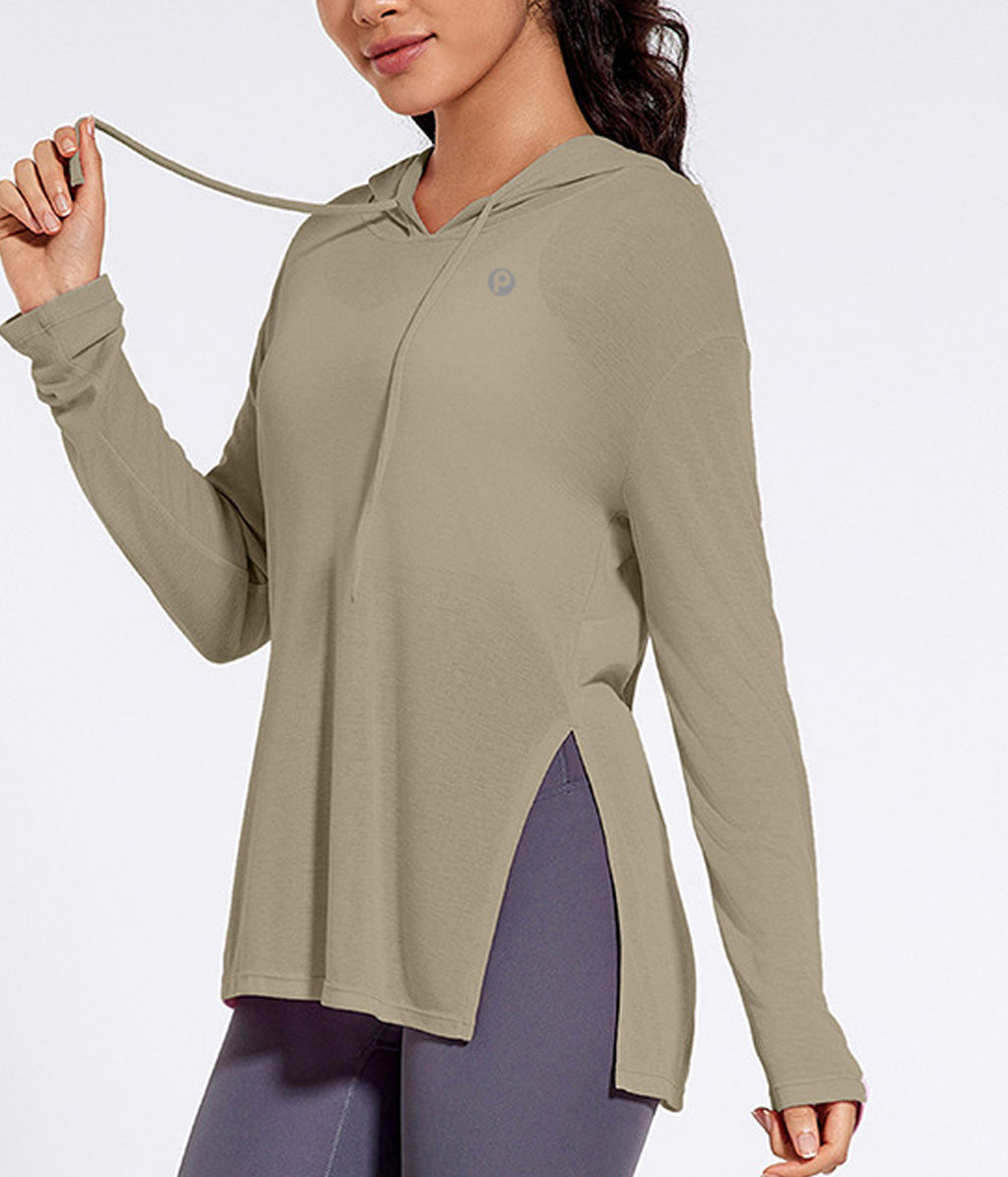 Relaxed Yoga Long sleeve with Hoodie