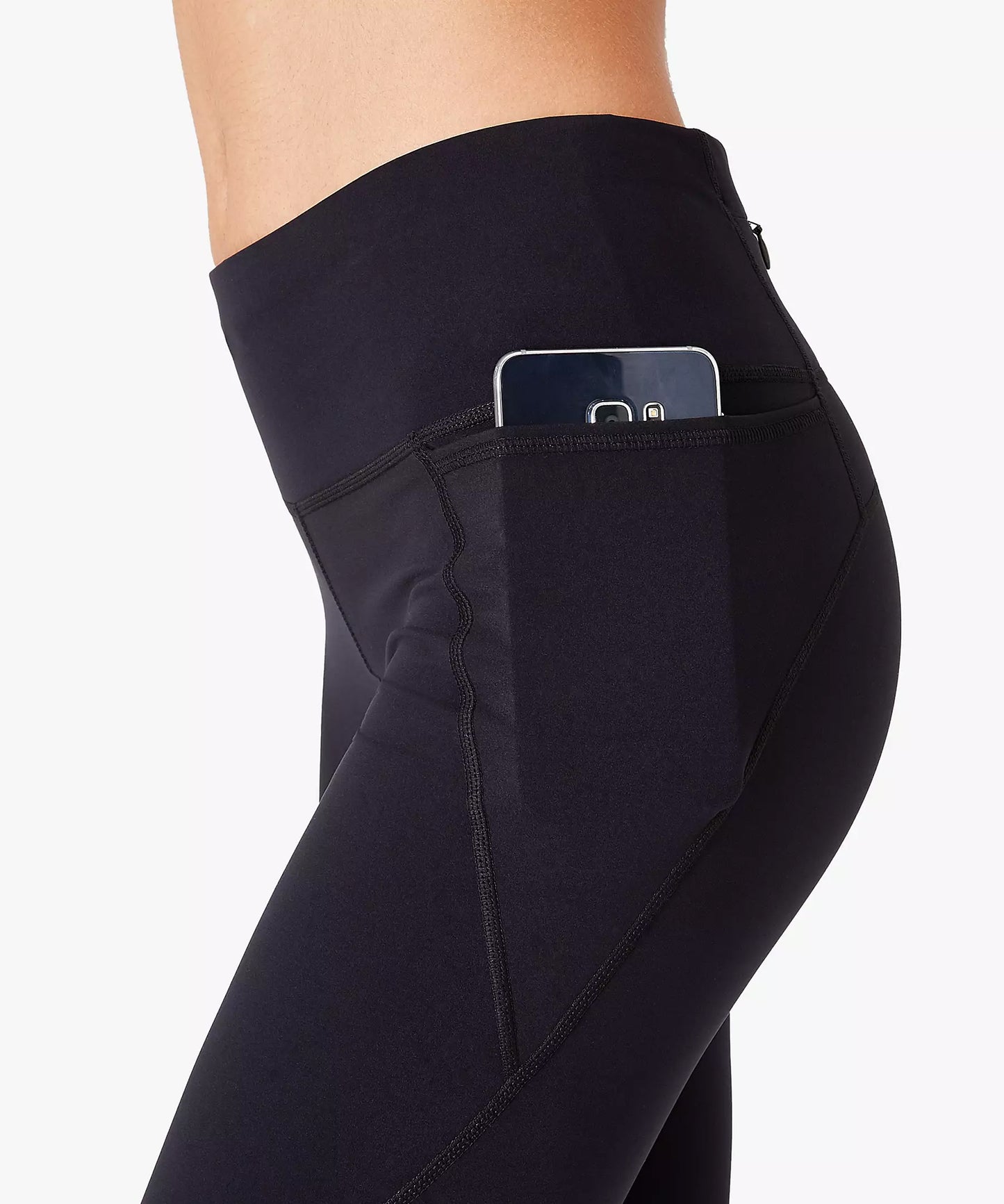 Align Leggings. Black Ultralux fabric with side pockets.