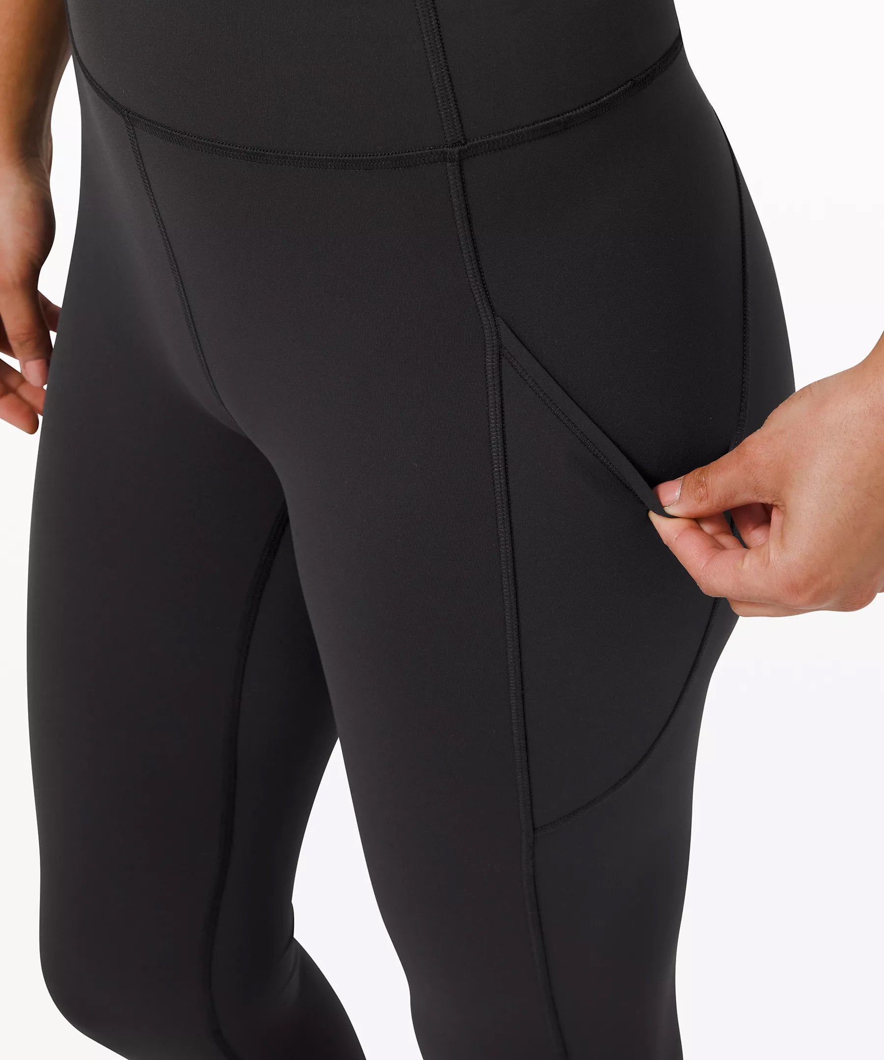 SOFTREME. Black Ultrasoft Leggings with side pockets