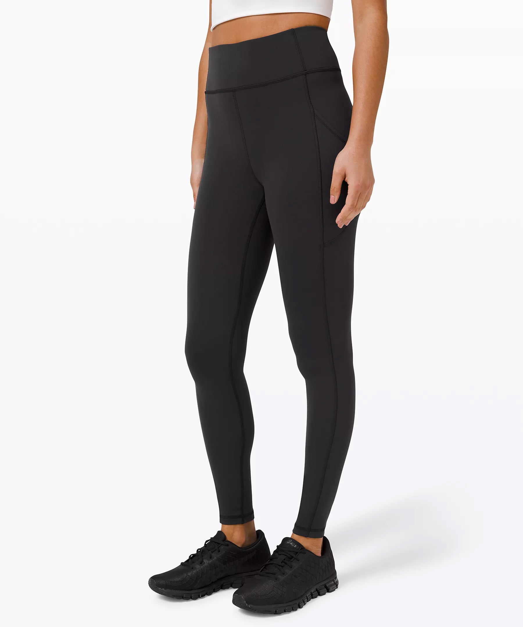 SOFTREME. Black Ultrasoft Leggings with side pockets