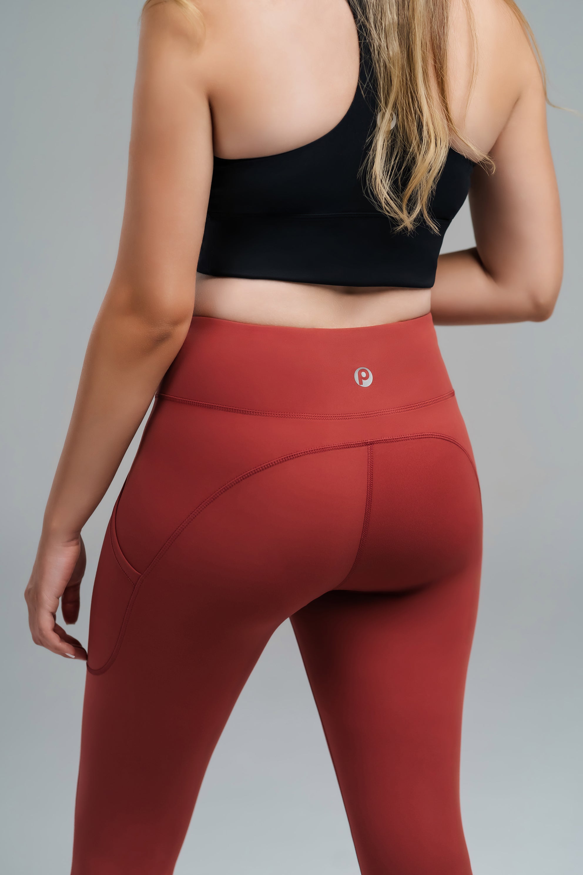 SOFTREME. Red Merlot Ultrasoft Leggings with side pockets