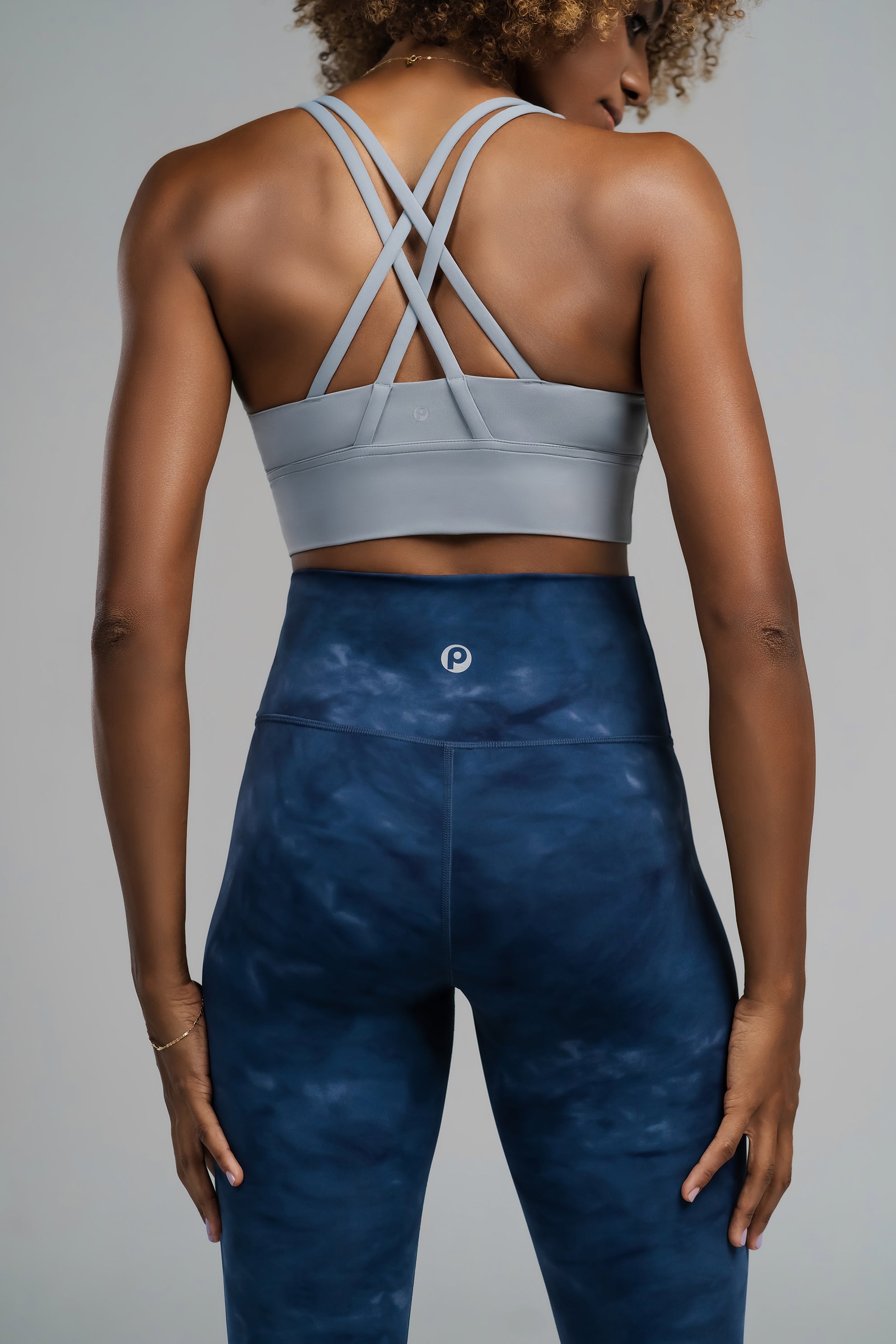 Align Leggings. Blue Tie Dye Print Ultralux fabric.