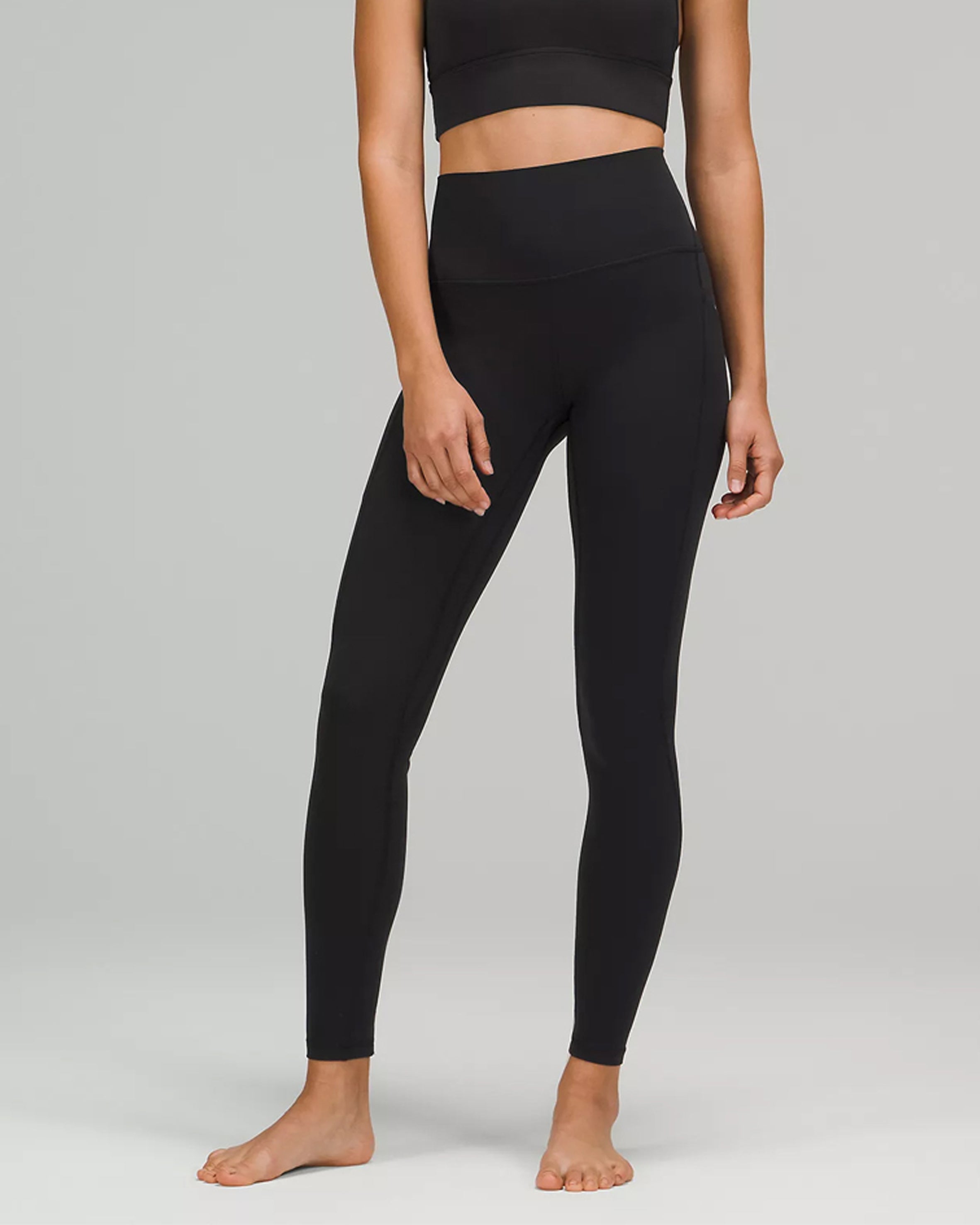 SOFTREME. Black Ultrasoft Leggings with side pockets